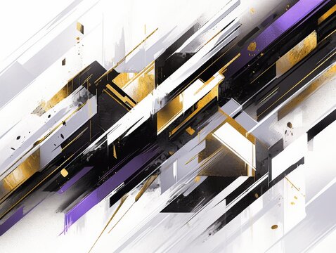 Abstract bold paint stripes artwork