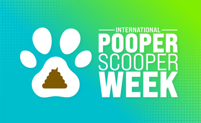 April is International Pooper Scooper Week background template. Holiday concept. use to background, banner, placard, card, and poster design template with text inscription and standard color. vector