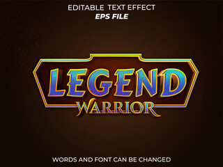 legend text effect, font editable, typography, 3d text for medieval fantasy rpg games. vector template