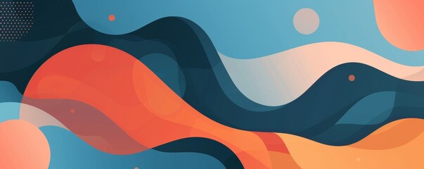 Abstract colorful wave background