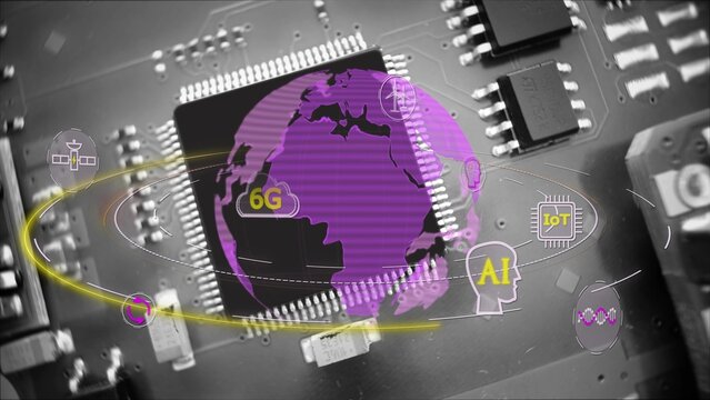 Computer and Human Integration Concept, Connecting Brains With AI and Microprocessor Chip Graphic