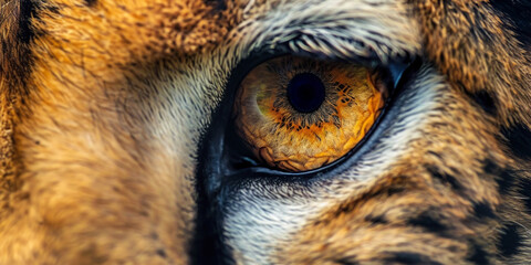 Eye of a cheetah, close-up, pupil