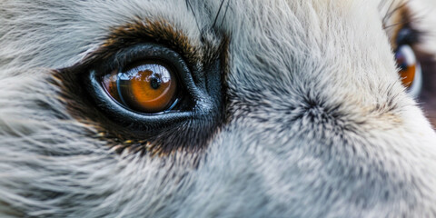 Eye of a panda, close-up, pupil