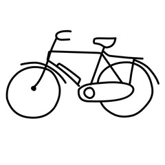 Fototapeta na wymiar bicycle simple line icon