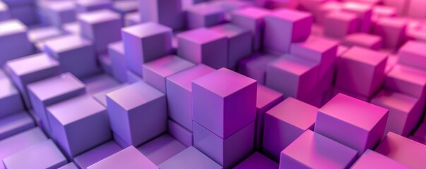 Abstract purple cubes background