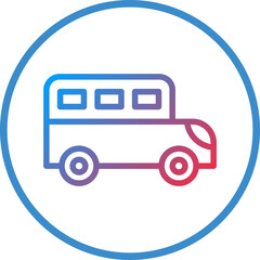 School Bus Icon Style