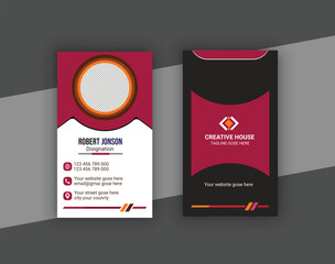 Creative and clean corporate business card template. Vector illustration. Stationery design  Clean professional  visiting card.