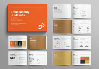 Brand Identity Guidelines Template Design Layout Landscape