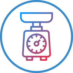 Kitchen Scale Icon Style