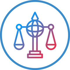 Global Law Icon Style