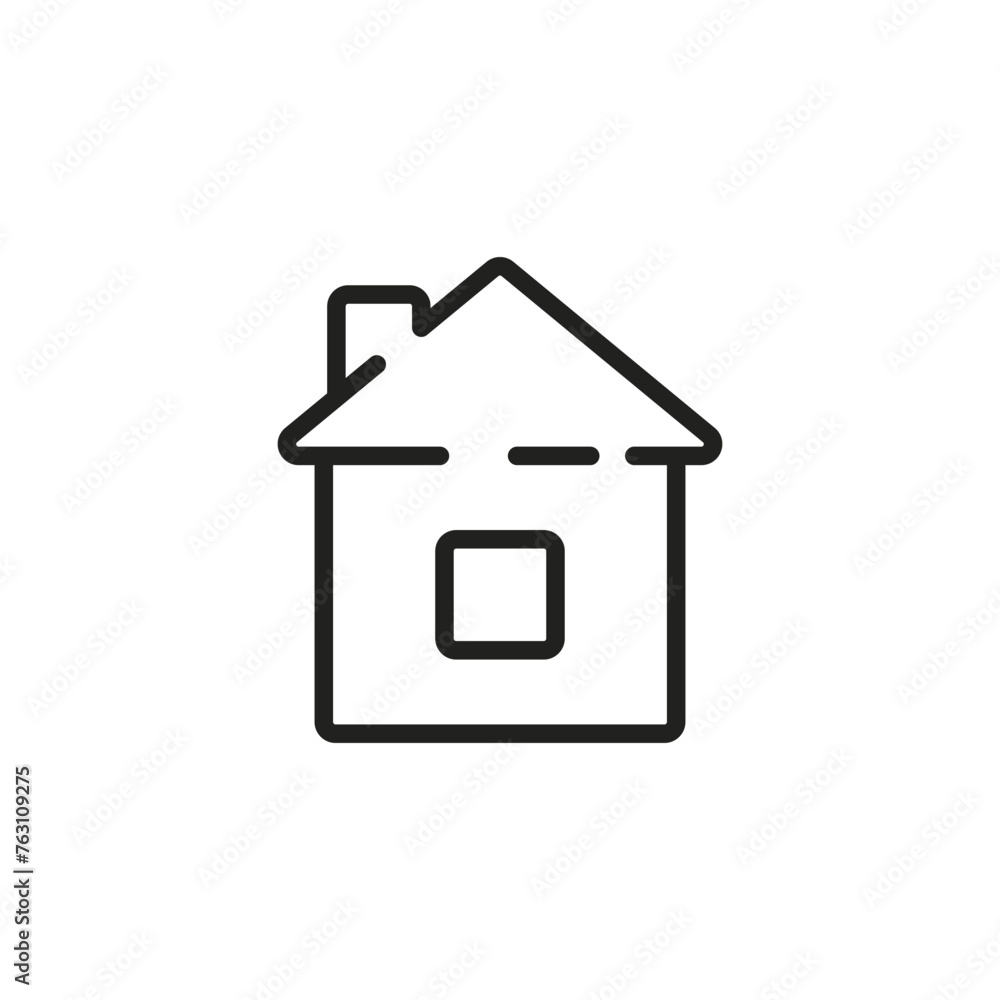 Poster house line symbol, vector icon for user interface.