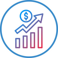 Business Growth Icon Style