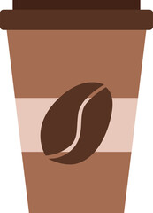 Coffee cup color icon. Takeaway drink symbol