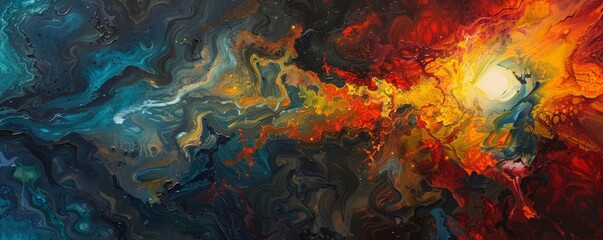 Obraz na płótnie Canvas Vibrant abstract acrylic painting