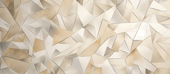 Closeup shot of a beige geometric pattern on a wall, resembling a fast food paper product design....