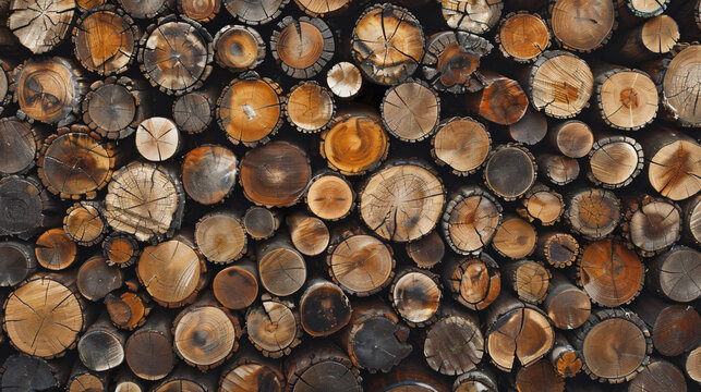 Wood pile background