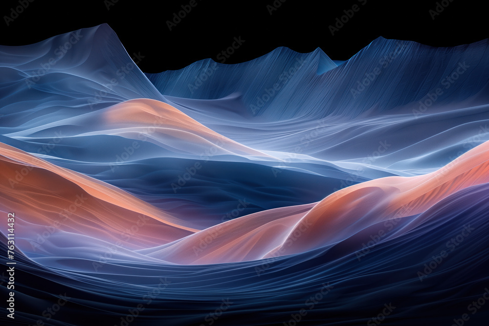 Poster waves and motion. abstract colorful background. created with generative ai technology.