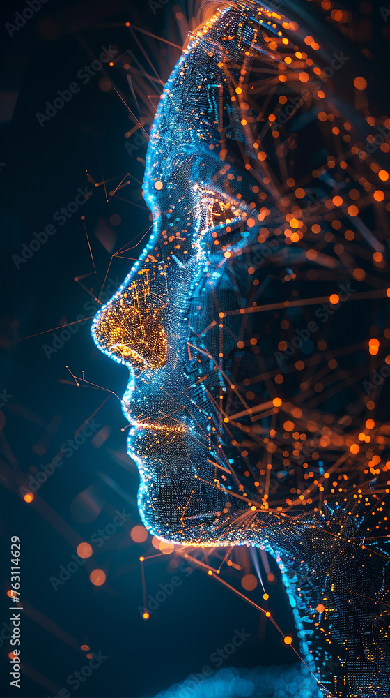 Poster a computer motherboard with a state-of-the-art ai processor. ai generative.