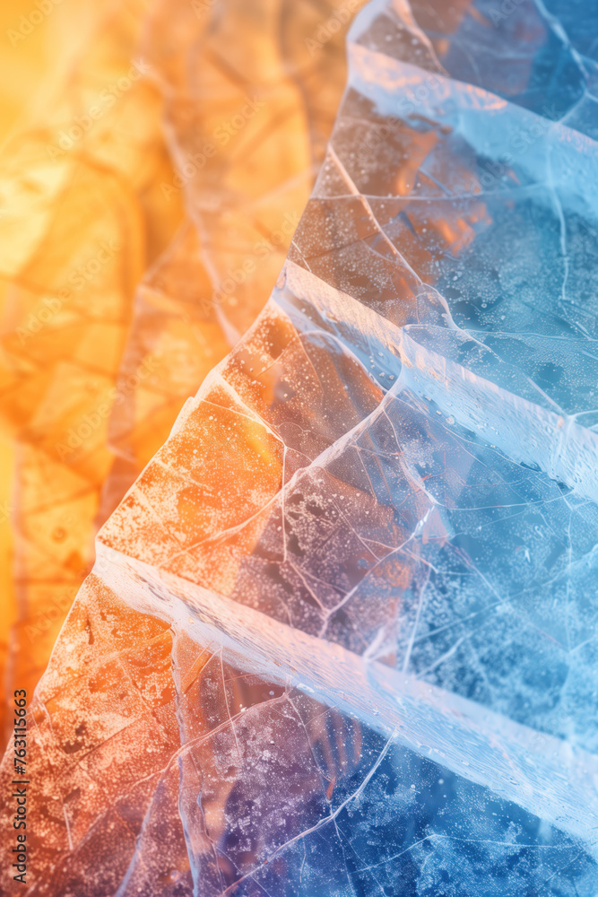 Poster ice texture. abstract colorful background. created with generative ai technology.