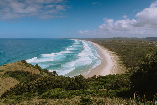 beautiful view of the beach in australia