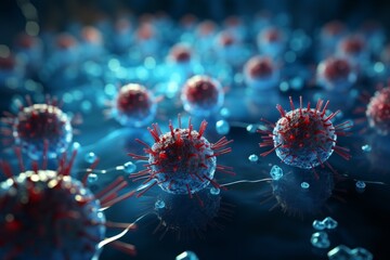 Detailed 3d rendering of pertussis molecule reflecting current epidemic situation in czechia - obrazy, fototapety, plakaty