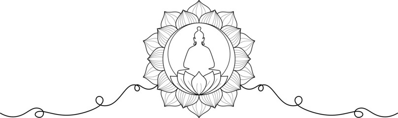 Fototapeta premium Vesak day illustration vector buddha