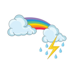 rainbow and storm illustration