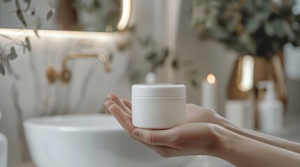 (Mockup) Refined Wellness Concept with Skincare Jar