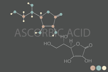 ascorbic acid molecular skeletal chemical formula