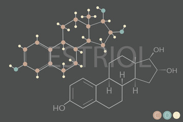 estriol molecular skeletal chemical formula