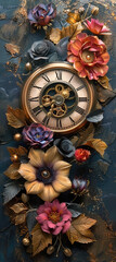 vintage background, products, enginer, generative, ai, steampunk,  clock background, clock, watch, mechanism, gears, metal, wheel, vintage, time, old, clockwork, steampunk style