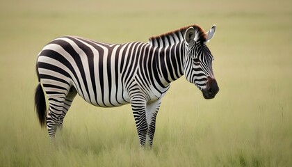 Fototapeta na wymiar A Zebra With Its Stripes Blending Seamlessly Into Upscaled 4