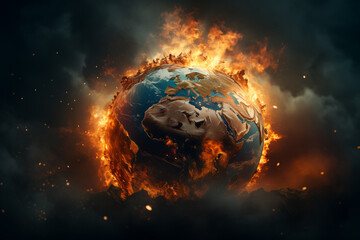 Concept of global warning, climate change and dying Earth. - 763126239