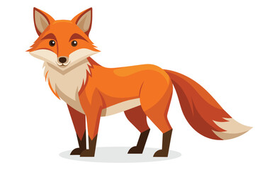  Fox Animal isolated flat vector illustration.