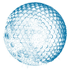 Holographic Defense: 3D sci-fi shield features a holographic sphere with hexagonal patterns. Striking visual for sports ads, cinematic effects, or video games