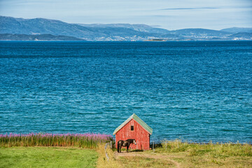 Fishermen house on Lofoten islands in Norway