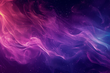 Celestial nebula and cosmic dust cloud in purple hues. Digital illustration of space and galaxy concept for wallpaper and background