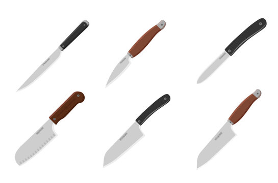Kitchen knife icon Isolated on white background. Vector illustration in a flat style.