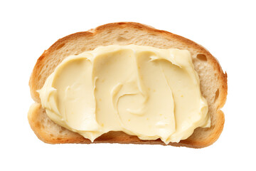 bread with butter isolated on transparent or white background, png