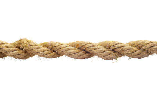 Close Up of Rope on White Background