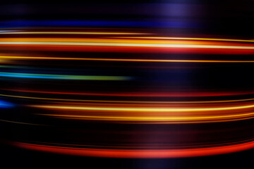 Futuristic abstract of dark gradient light in trails motion background, and creative glowing light...