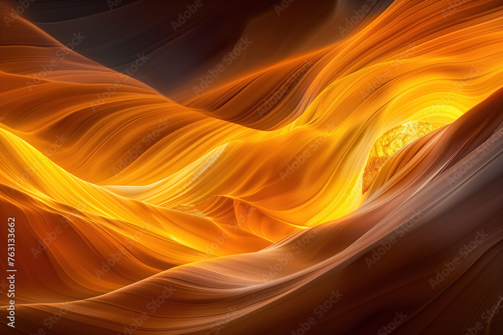 Poster fire in a canyon. surreal colorful canyon landscape. background image. created with generative ai te