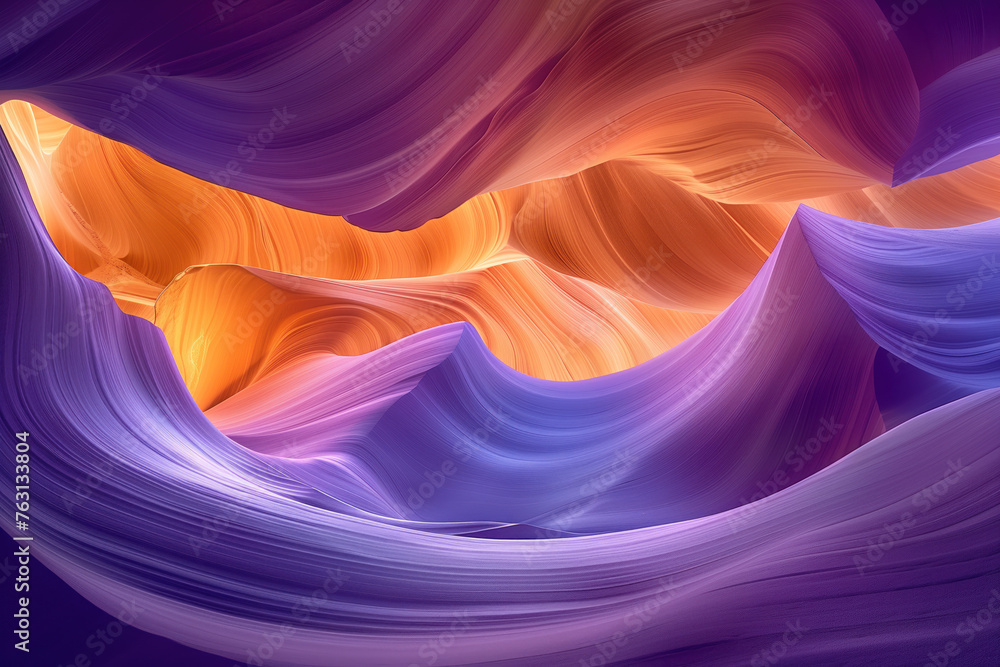 Poster surreal colorful canyon landscape. background image. created with generative ai technology.