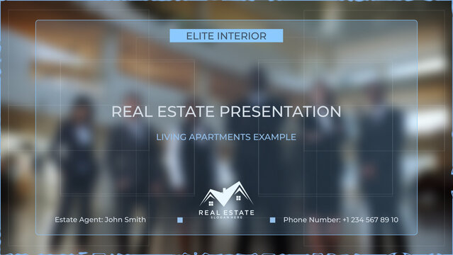 Slide show with a presentation of the real estate agency and the property for sale