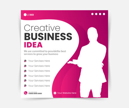 Creative and digital marketing social media post web banner template
