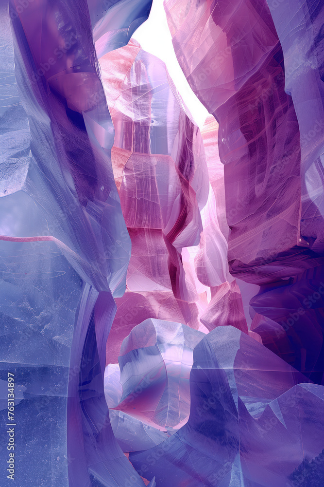 Aufkleber surreal colorful canyon landscape. background image. created with generative ai technology.