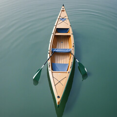 canoe isolated on water
