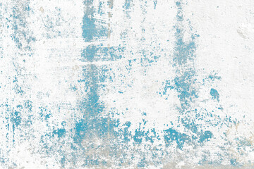 blue paint splashes on white background isolated