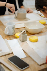 Ceramic Creation: Women Sculpting Clay Together