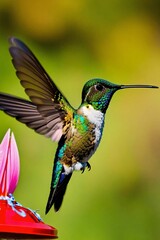 Obraz premium hummingbird feeding on a flower